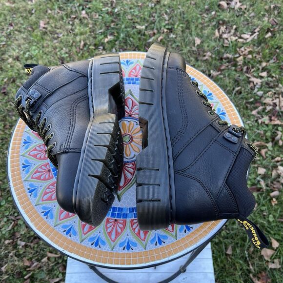 Dr. Doc Martens Woodard Grizzly Womens Size 5 Black Leather Lace Up Boots NEW - Picture 6 of 9
